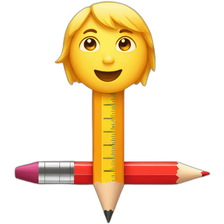 scale pencil and designer emoji