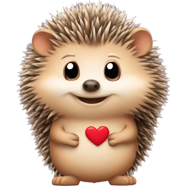 A hedgehog in love emoji