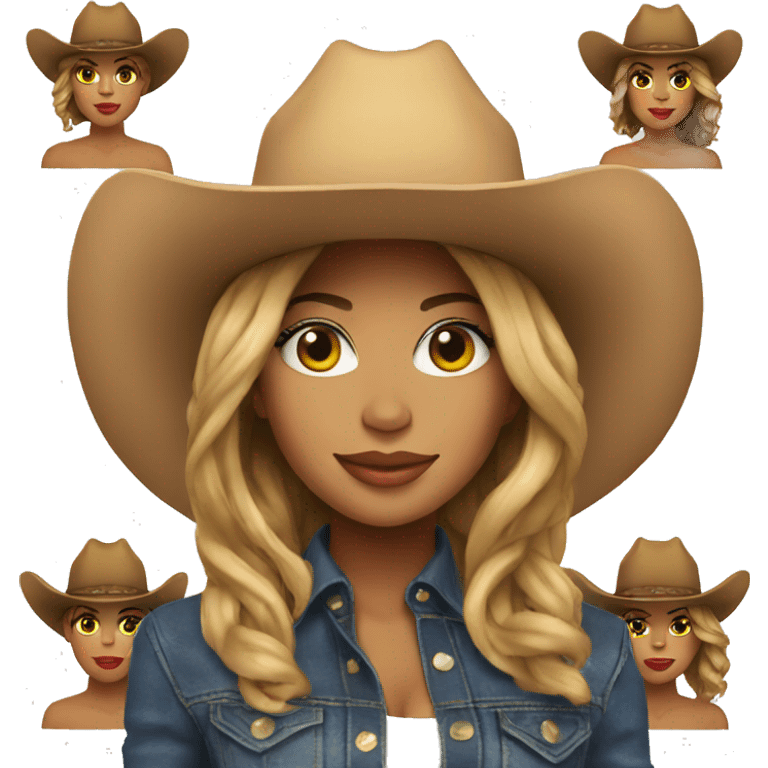 beyonce in cowboy hat emoji