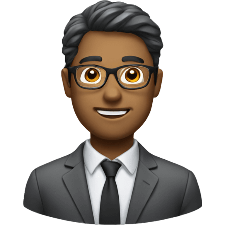 accountant with glasses emoji