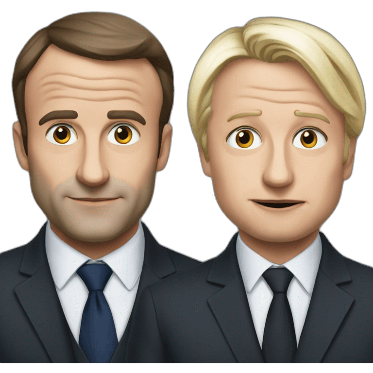 Macron vs lepen emoji