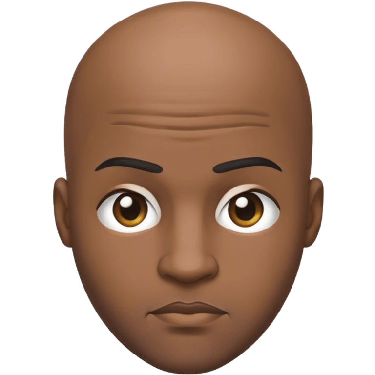 Forehead bald black man emoji