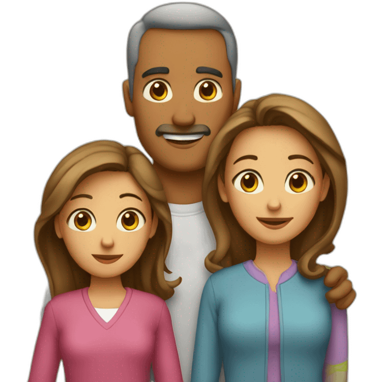 Family Father Mother and two daughters emoji