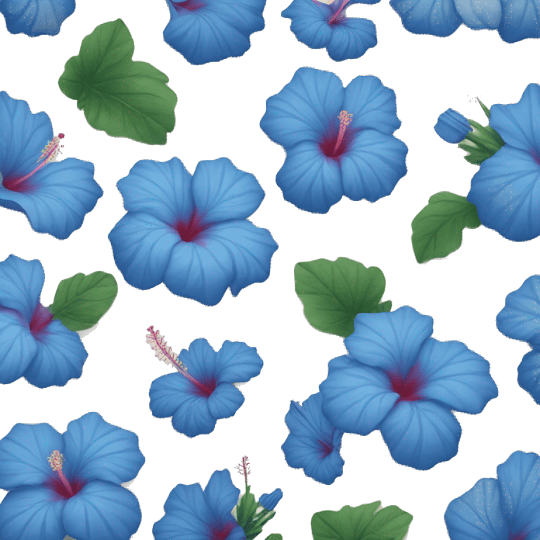 Blue hibiscus no people emoji