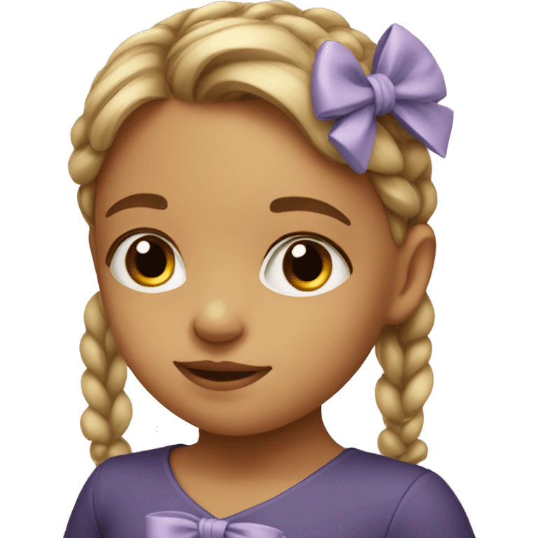 a little girl with bow emoji