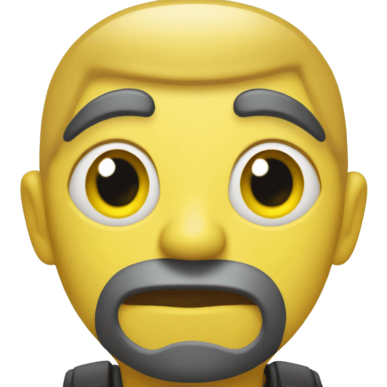 gigachad emoji whit yellow face emoji