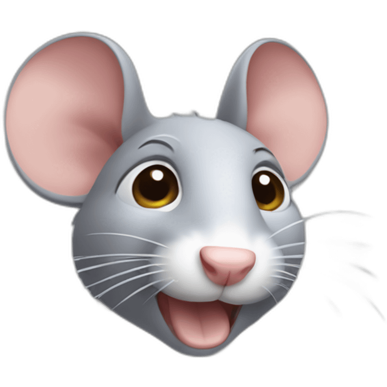 Rat pulling his ears emoji