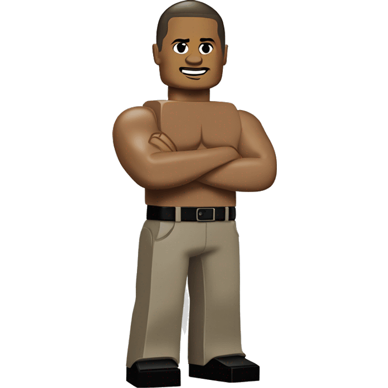 Dwayne Johnson lego full body emoji