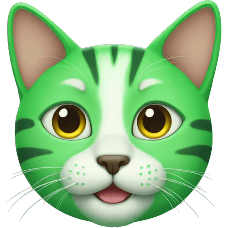 Green cat emoji