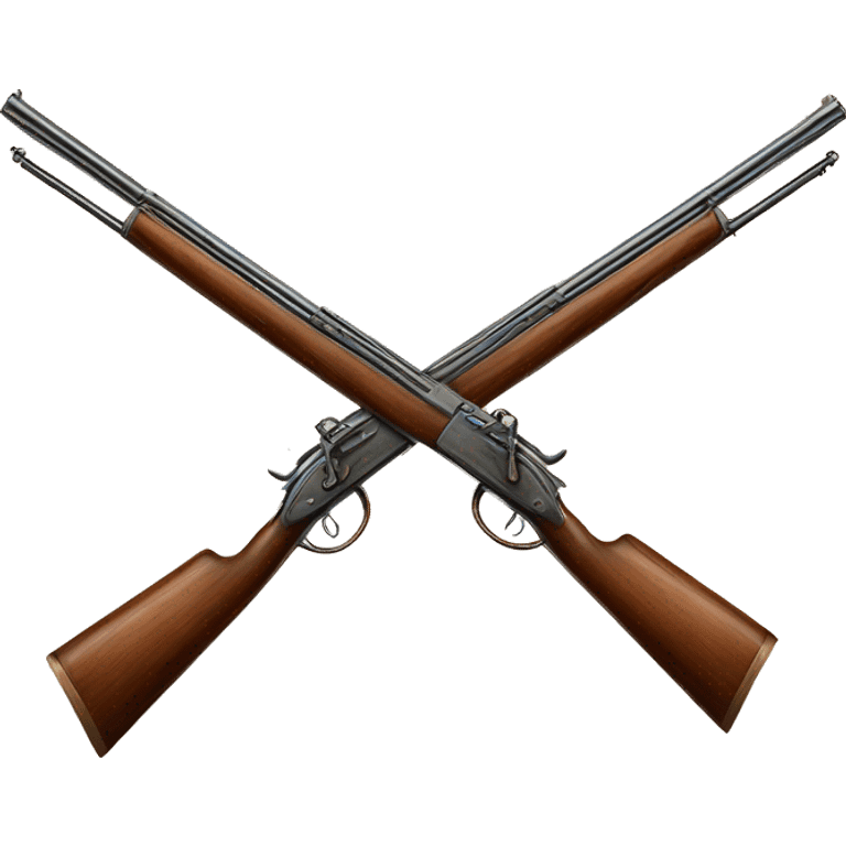 two crossed rifles from the 19th century emoji