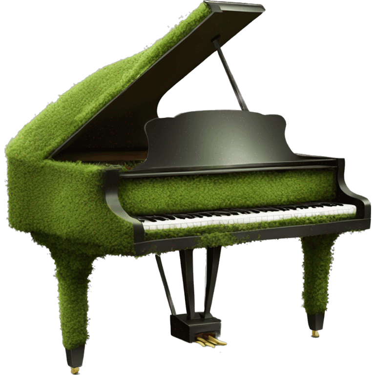 Grand piano with moss on ir emoji