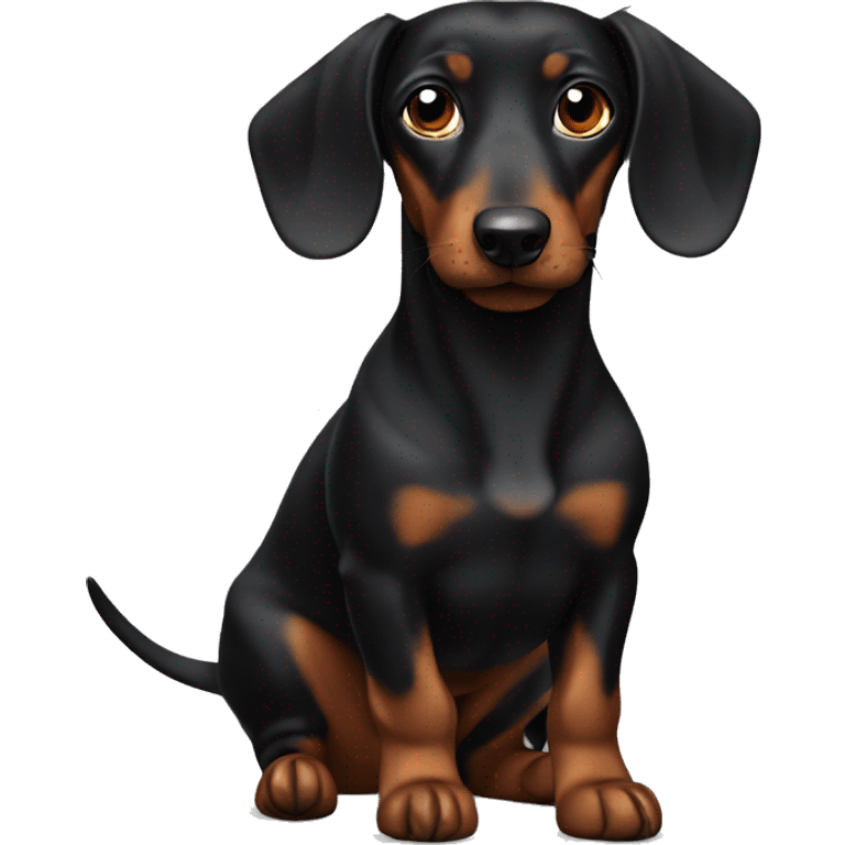 black dashund With small ears emoji