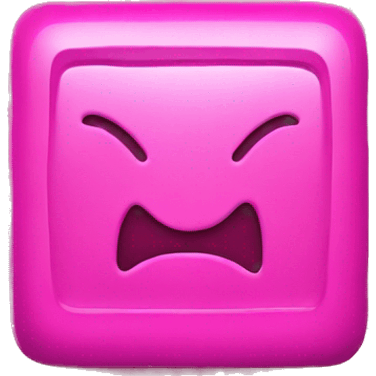 Hot pink square with ok on it emoji