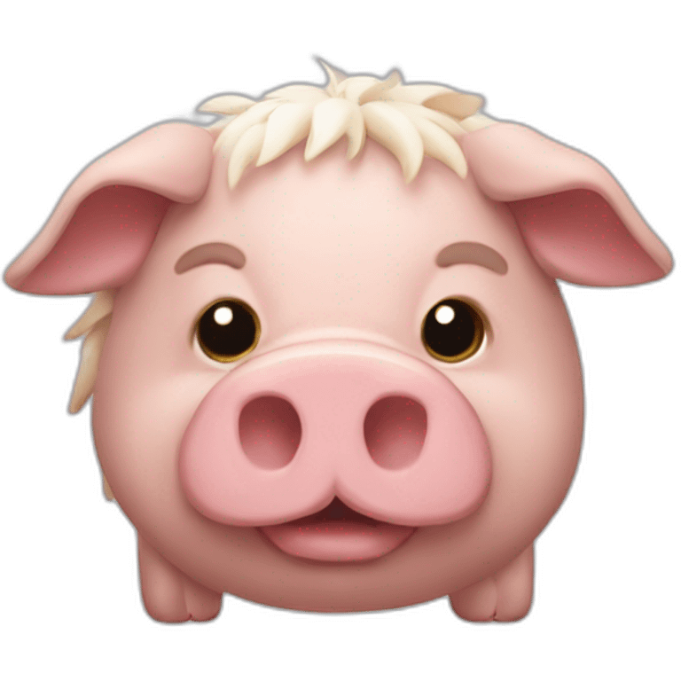 Chat sur cochon emoji