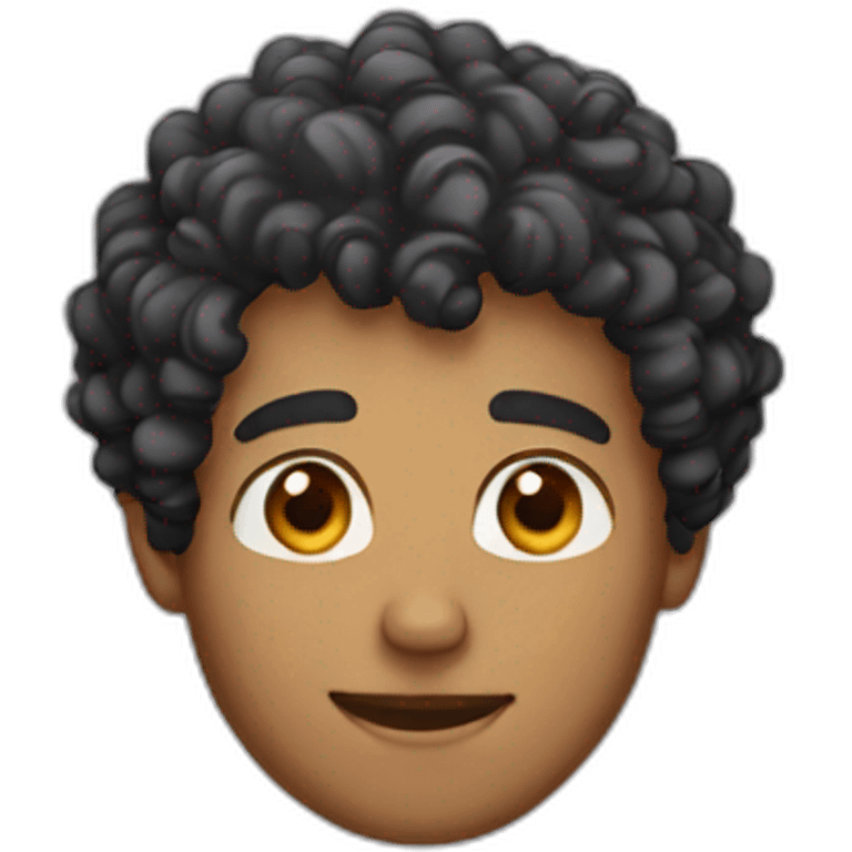 Curly short hair guy emoji