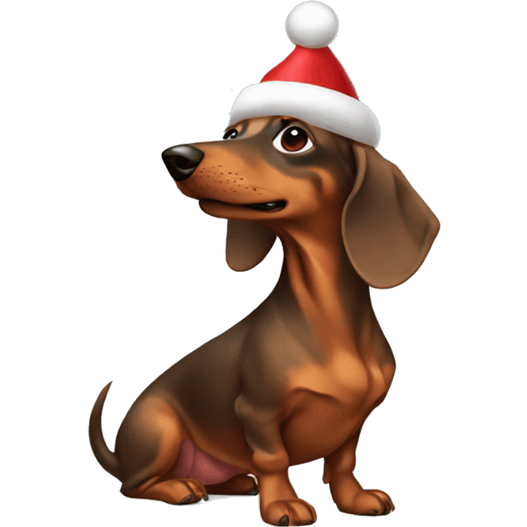 Dachshund Christmas  emoji