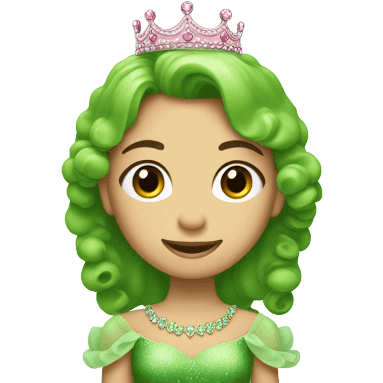 A Pea Dressed as a princces  emoji