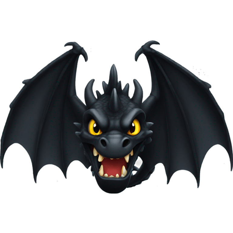 Evil black dragon emoji