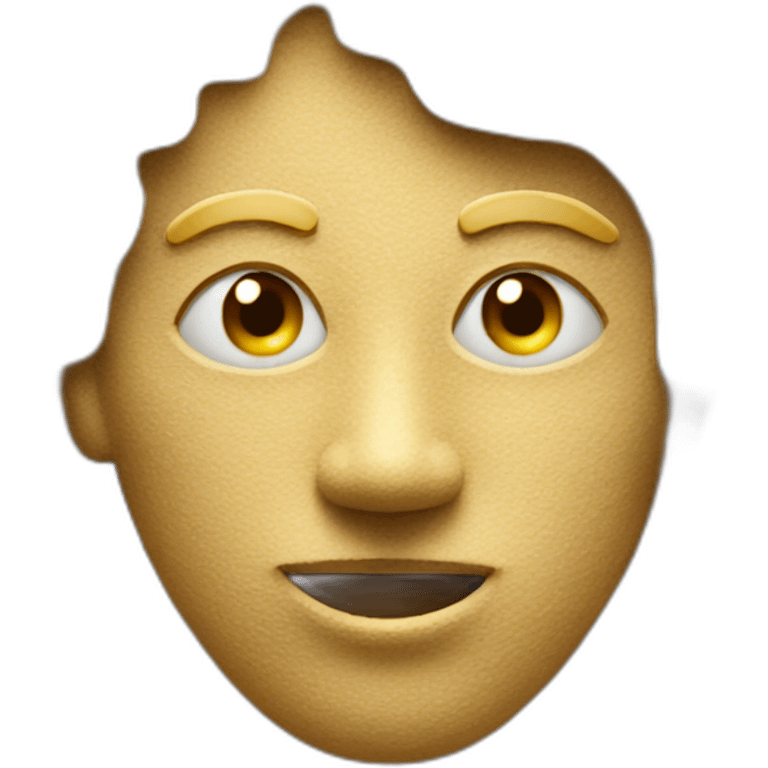 Face made with sand emoji