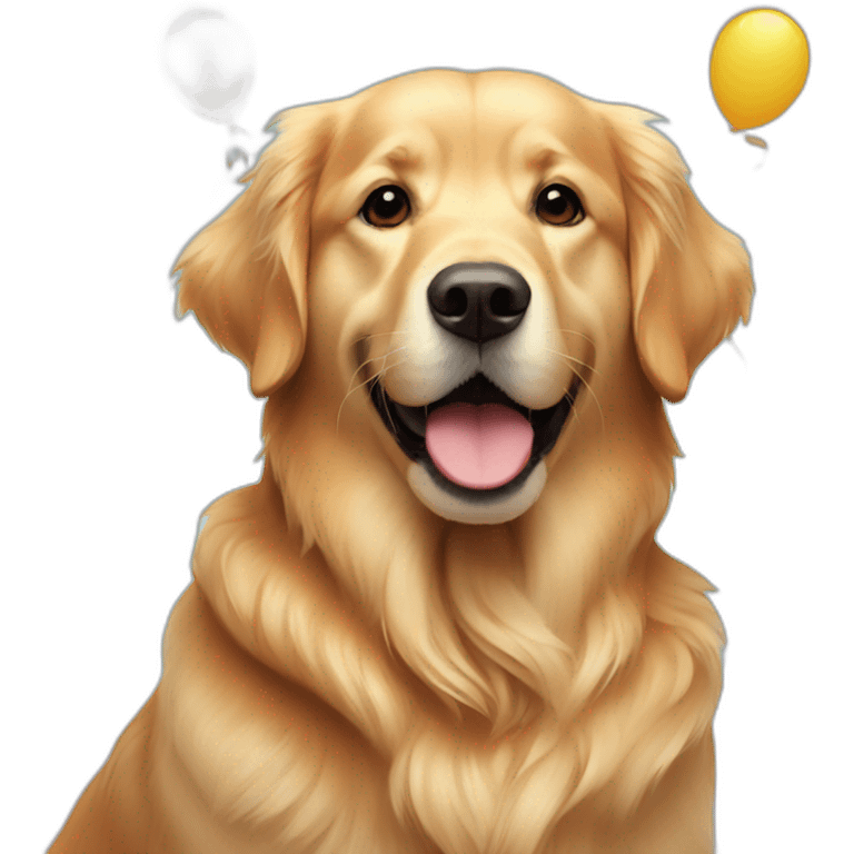 Golden Retriever Birthday  emoji