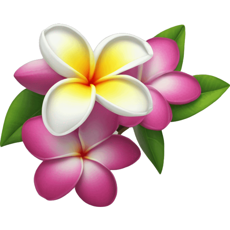 Plumeria flower emoji