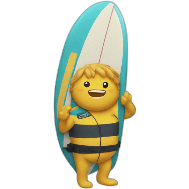 Chat qui fait du surf emoji