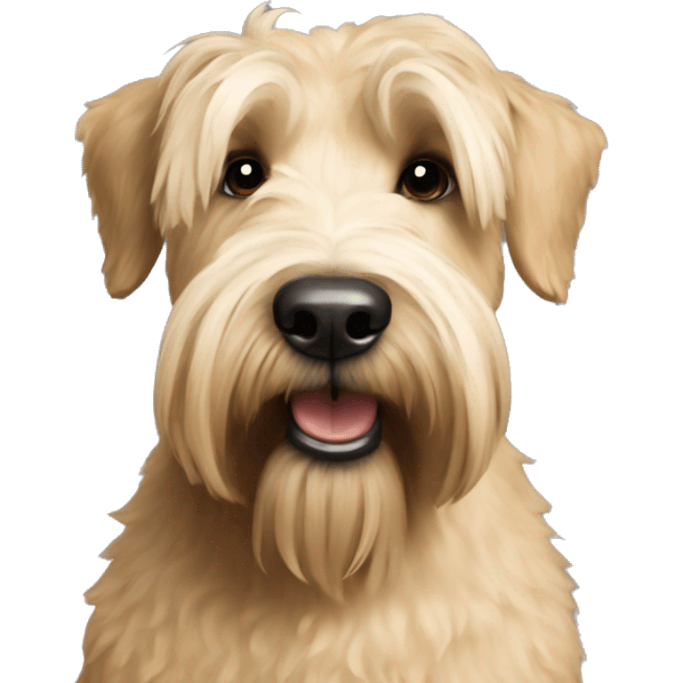 Wheaten terrier with standard breed cut emoji