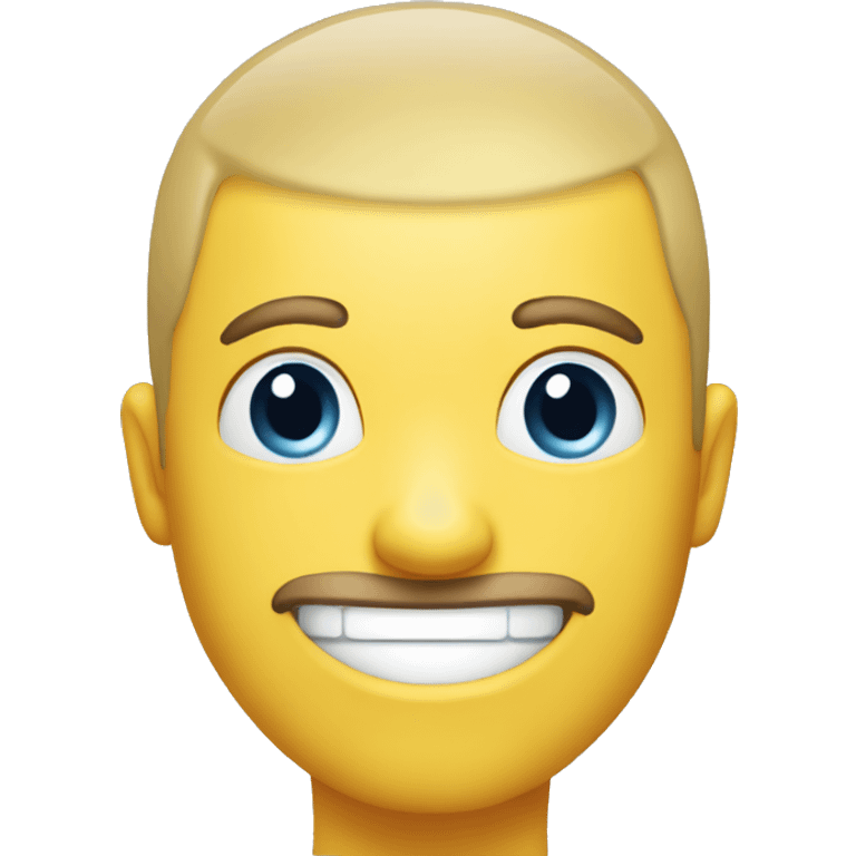 Smiley after a hair transplant emoji