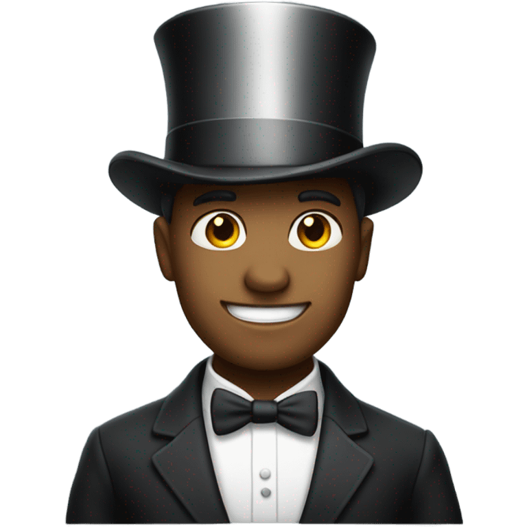 Guy with top hat emoji