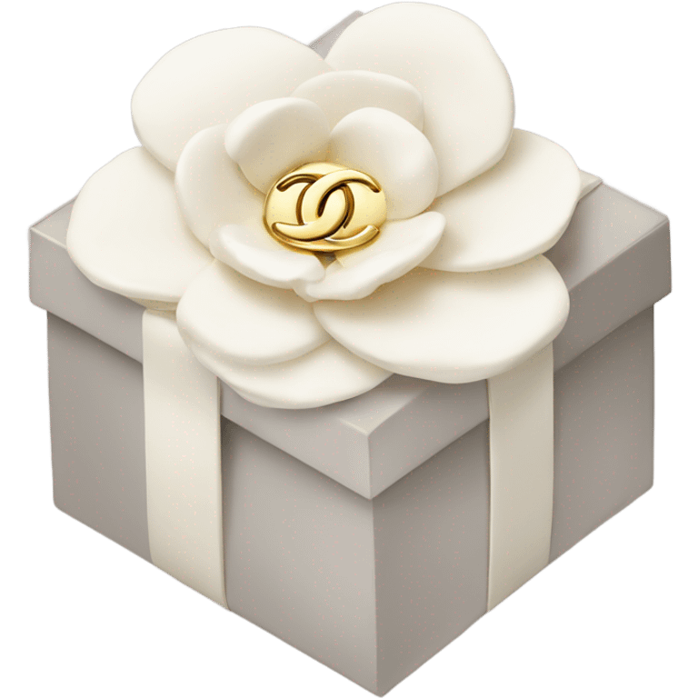 Chanel gift box with white camellia  emoji