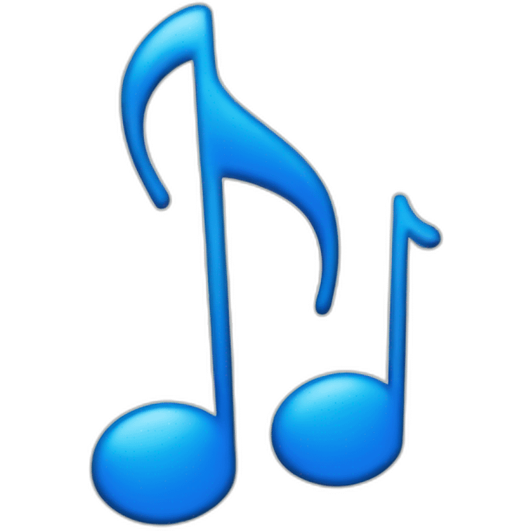 blue musical notes logo emoji