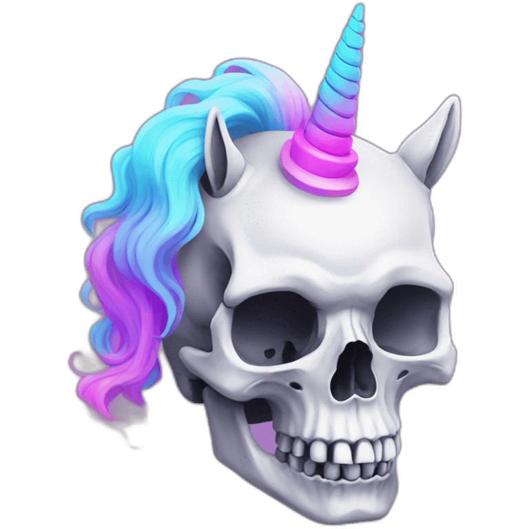 skull unicorn vaporwave emoji