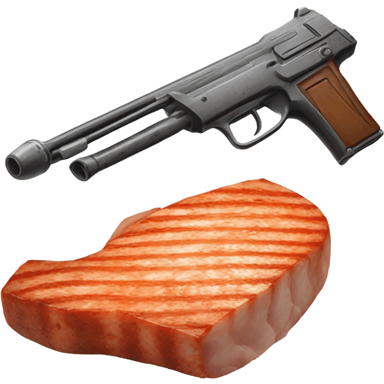 Fish steak gun emoji