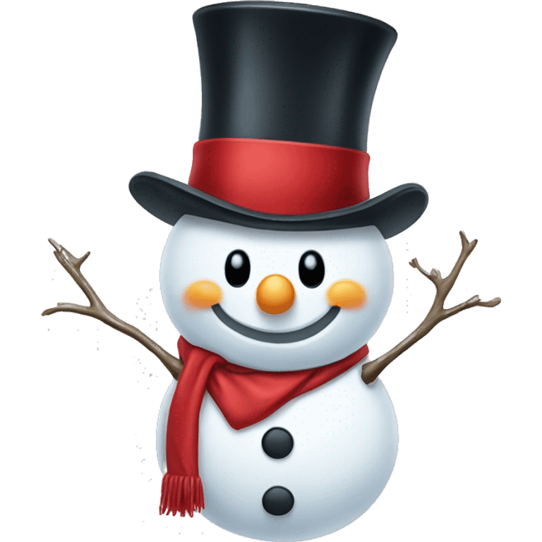 Snowman in top hat  emoji