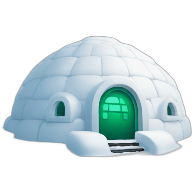 spotify logo on top of igloo emoji