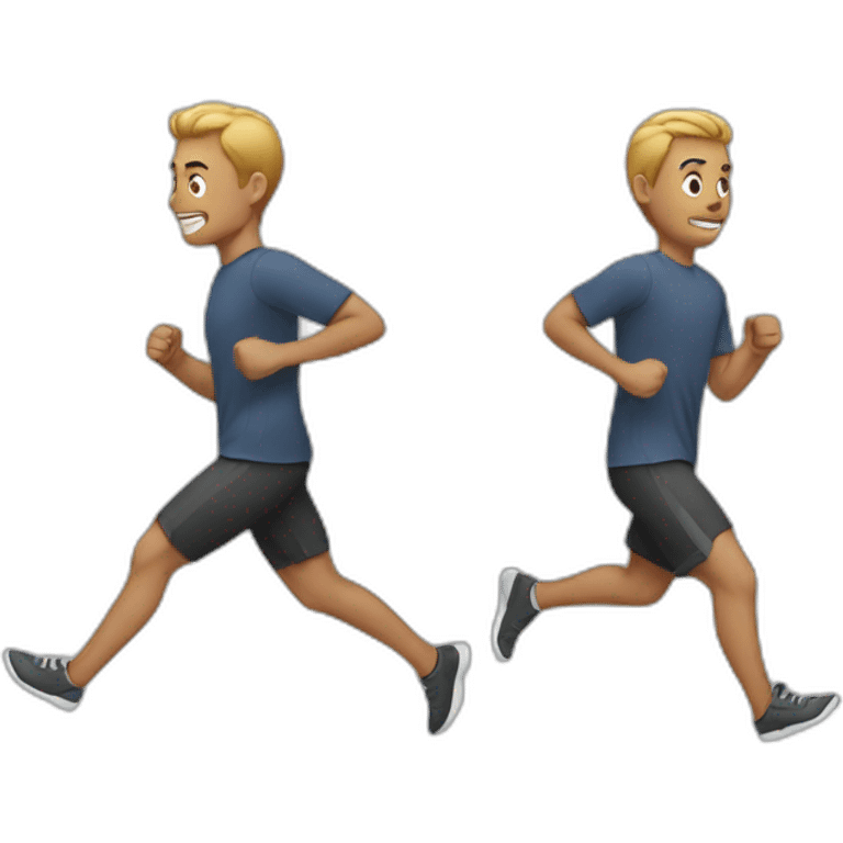 men running opposite directions emoji