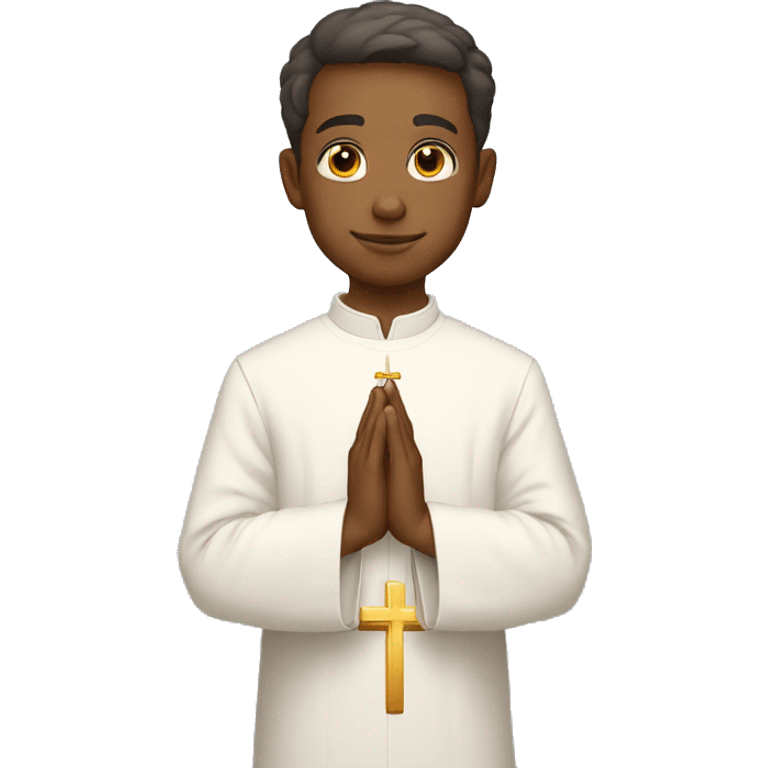 The Young Priest in prayer emoji