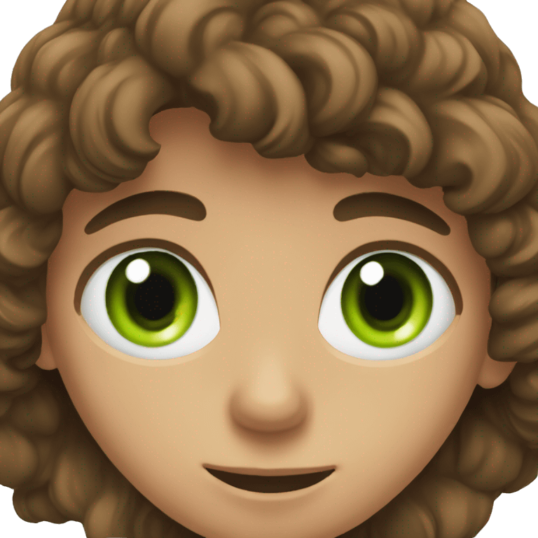 brown-haired boy with green eyes outdoors portrait  emoji