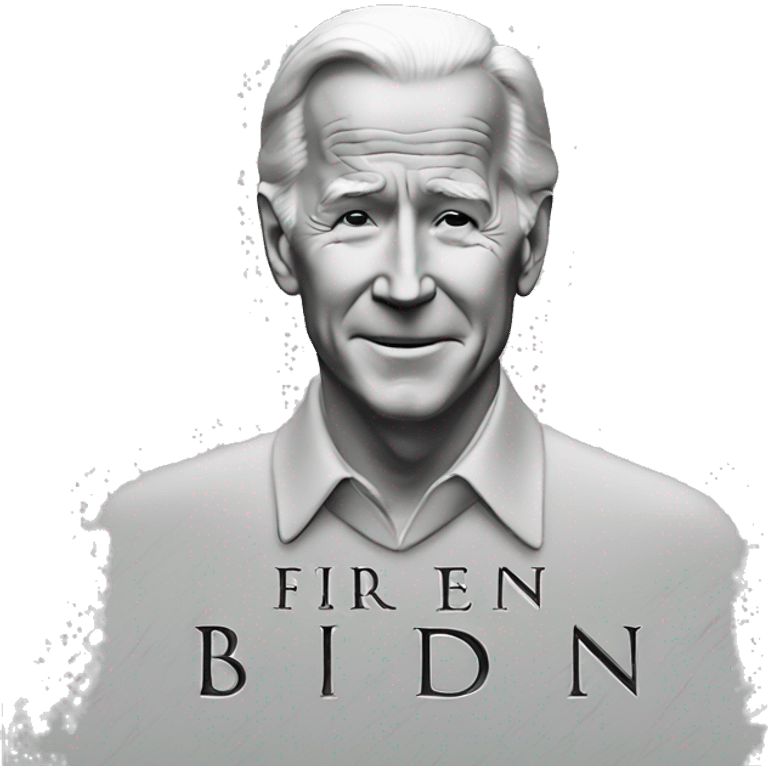 gravestone with biden inscription emoji