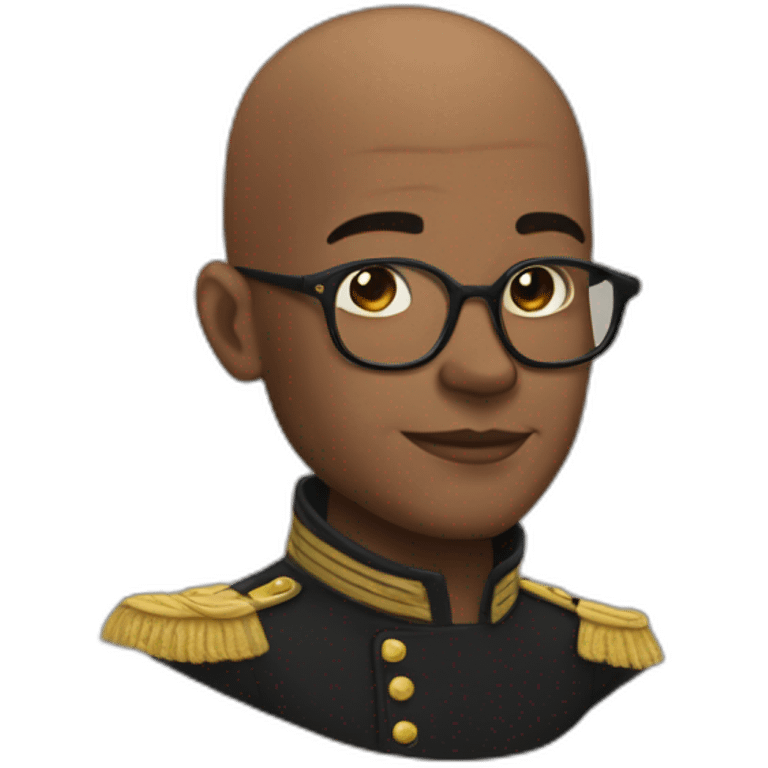 Maurice N Leacock is bald and black emoji