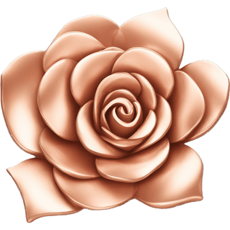 Rose gold flower emoji