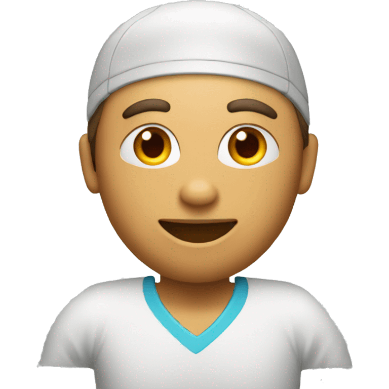 tennis player symmetric holding racquet back profile emoji