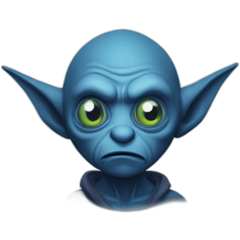 sad blue goblin emoji