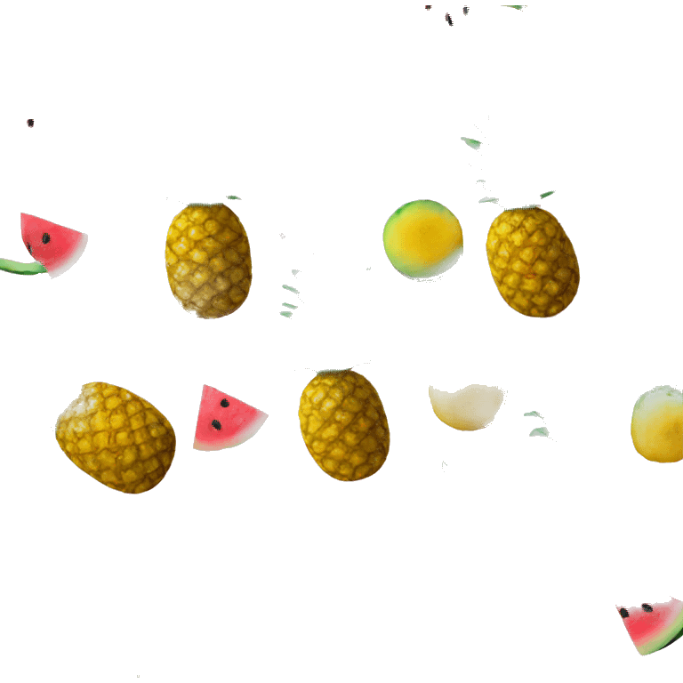 Pineapple with watermelon emoji