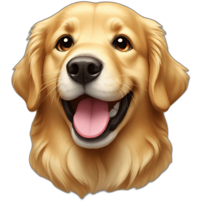 Golden retriever smiley emoji