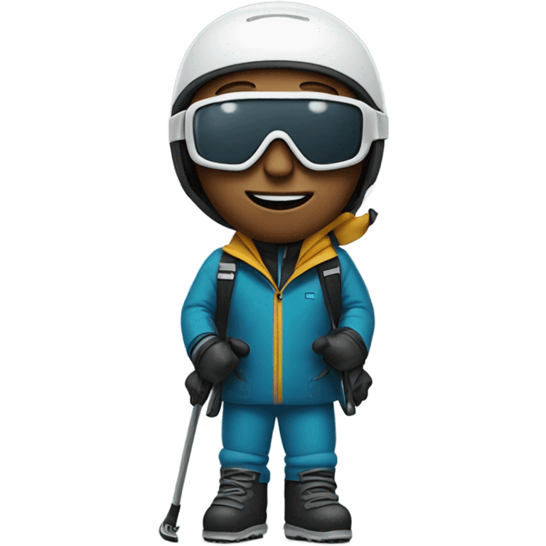 white man with stubs in ski gear emoji