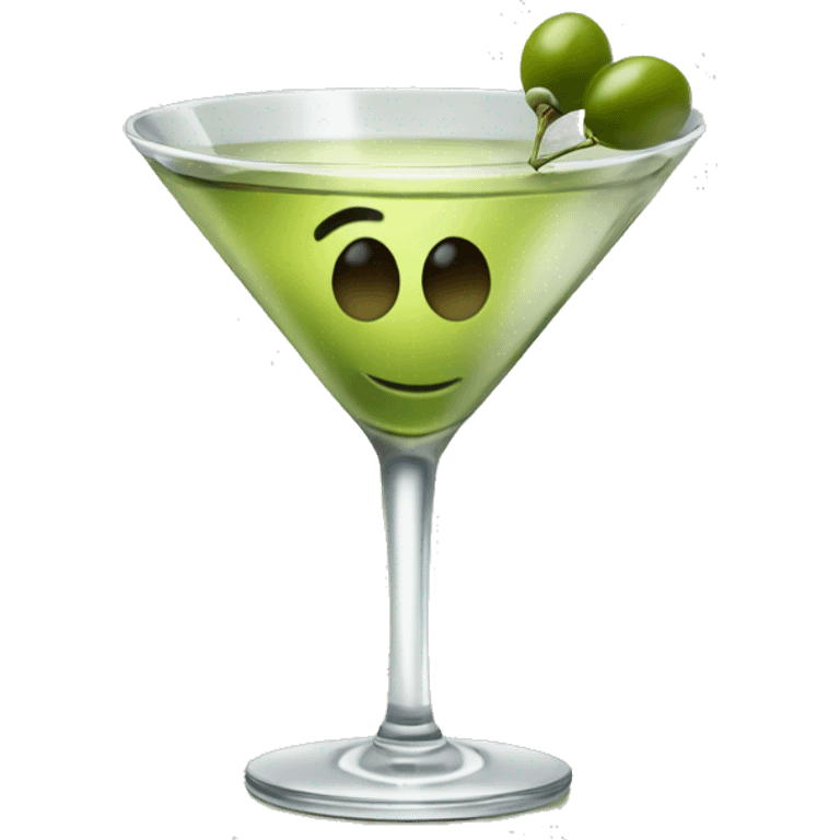 Martini with olive emoji