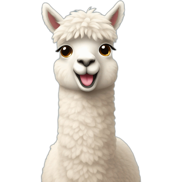 cute alpaca sing emoji