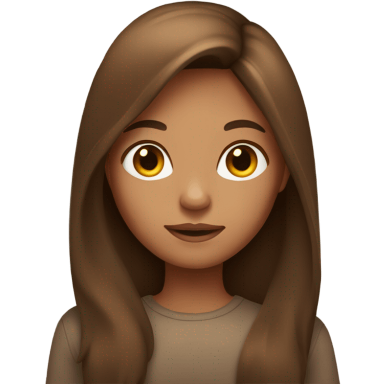 Tan skin girl with long brown hair emoji