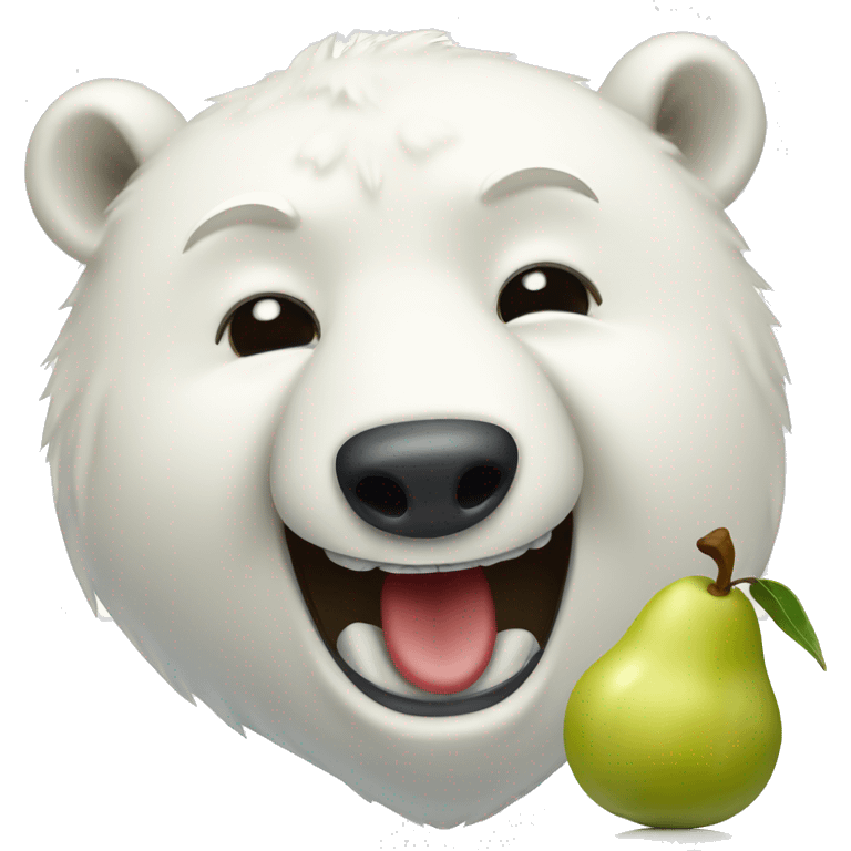 polar bear crying laughing with a pear emoji